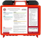 Be Smart Get Prepared OSHA/ANSI First Aid Kit - 10 Person, 100 Pieces - Designed for Home, Business, School, Industrial, and Restaurants - Compact & Portable