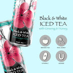 AriZona Black and White Tea - Big Can, 22 Fl Oz (Pack of 12)