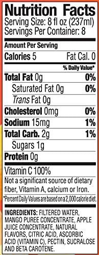 Langers 5 Calorie, Mongo Mango, 64 Fl Oz (Pack of 8)