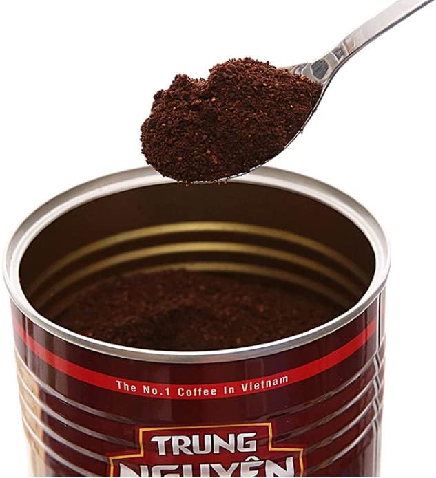 Trung Nguyen — Premium Blend — Roasted Ground Coffee Blend — Strong and Bold — Arabica & Robusta — Chocolate Flavor — Vietnamese Coffee, 15 oz Can (Pack of 2)