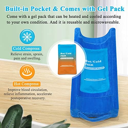Arm Elevation Pillow Wedge for Elevating Arm After Surgery Pillow Arm Support Broken Wrist Pillow Elbow for Sleeping Elevated Arm Contoured Support Pillow for Broken Arm Rest with Gel Pack