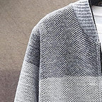Men's Cardigan Sweaters Knitted Full Zip Collared Regular Fit Jacket Casual Color Block Baggy Winter Warm Coat