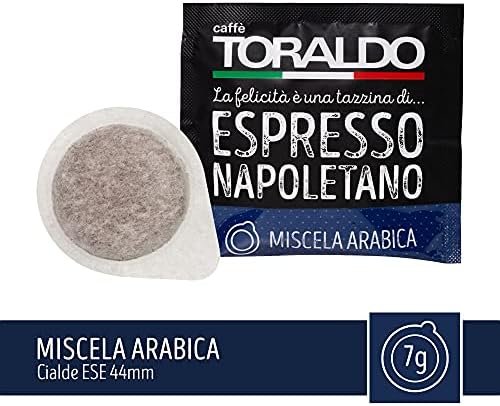 CAFFÈ TORALDO - ESE SYSTEM COFFEE PODS- RECYCLABLE PODS MISCELA Arabica - Box 150 PODS ESE44 7g