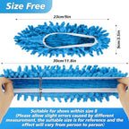 MAQIHAN 10 Mop Slippers for Floor Cleaning - Size 8 Mop Socks Women Mopping Cleaning Socks Mopping Slippers Dusting Slippers Mop Shoes Washable Microfiber Moppers Slippers for House Cleaning (5 Pairs)