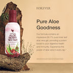 Forever Living - Aloe Berry Nectar - 90.7% Pure Aloe Vera Gel with Cranberries and Apples - No Preservatives - 1L (Pack of 2)
