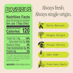 Graza Drizzle Extra Virgin Olive Oil, Finishing Oil - High Polyphenol Early Harvest EVOO Finishing Oil in a Squeeze Bottle - Single Origin Olive Oils from Spain - 16.9 Fl Oz (500ml)
