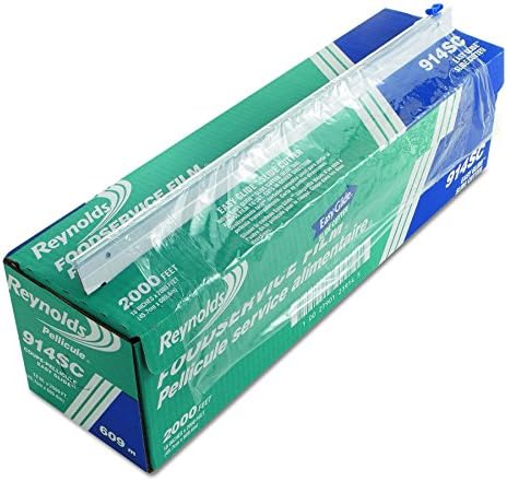 Reynolds 914SC 2000' Length x 18" Width, PVC Foodservice Wrap Film with Slide Cutter