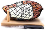 Serrano Ham Cured Boneless with Ham Stand & Knife - Spanish Jamon Serrano Jamonprive - Approx. 2.2 lb or 1 Kg - GMO Free and Gluten Free