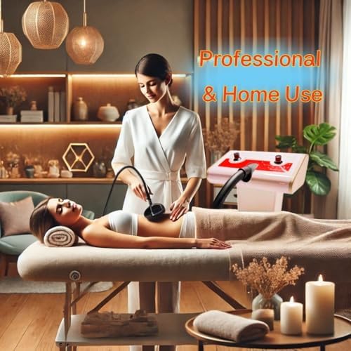 Cellulite Massager Electric Vibration Professional – with Trolley & 5 Interchangeable Heads, Deep Tissue Relief, Muscle Relaxation, Durable Design for Salon & Home Use