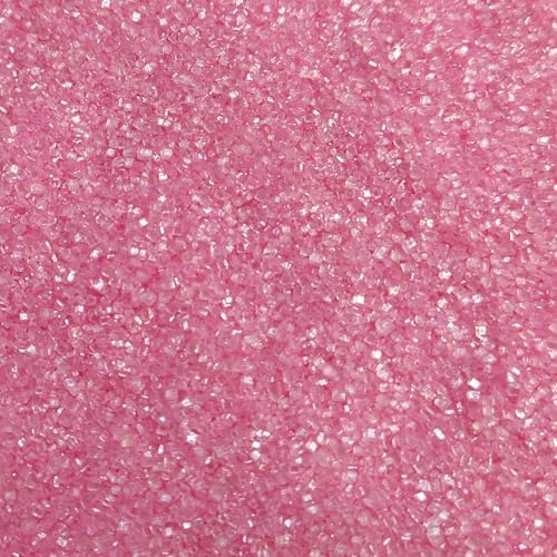 Pink Sprinkles for Baking, Pink Sanding Sugar Crystals, 4.23 ounces Edible Sparkling Coarse Sugar Sprinkles for Cake Decorating, Cupcake Topper, Cookie Toppings, Wedding Birthday Christmas Supplies