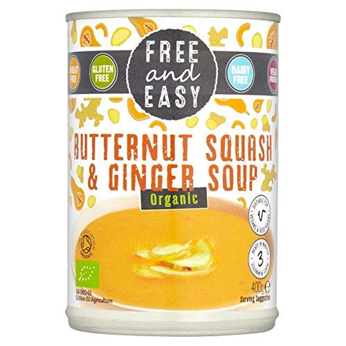 Free & Easy Free From Dairy Free Organic Butternut Squash & Ginger Soup - 400g (0.88 lbs)