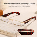 Foldable Anti-Blue Light Reading Glasses with Case,Portable Foldable Reading Glasses for Men Women, Anti Eyestrain