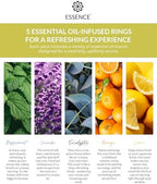 Essence Nasal Diffuser Starter Kit – Essential Oil Silicone Nose Ring Inhalers for Beginners – Wearable Aromatherapy Bundle for Relaxation, Energy & Breathing Support