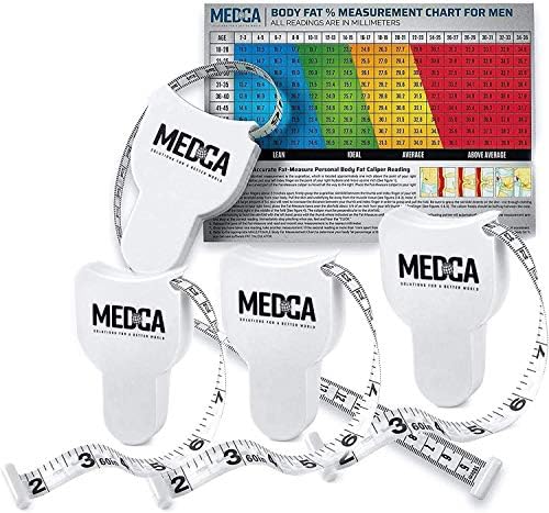 Body Tape Measure - (4 Pack) Measuring Tapes for Body and Fat Weight Monitors, (Inches & CM) Retractable Ruler for Accurate Fat Calculator Helps Calculate Athletic Fitness Measurements, White