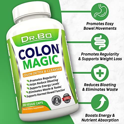 Colon Cleanse Detox Formula - Natural Bowel Cleanser Pills for Intestinal Bloating & Fast Digestive Cleansing - Daily Constipation Relief Supplement Gut, Belly, Stomach - Women Men Herbal Weight Flush