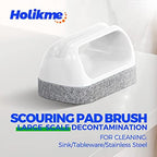 Holikme 7 Pack Deep Cleaning Brush Set, Scrub Pads with Scraper Tip for Pool Walls, Bathroom, Grout, Floor, Bike, Tub, Shower, Kitchen Surface (Green)