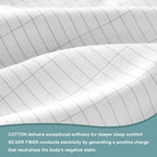 Grounding Crib Sheets, Grounding Bed Sheets with 15ft Grounding Cord for Better Sleep 27x52 Inch