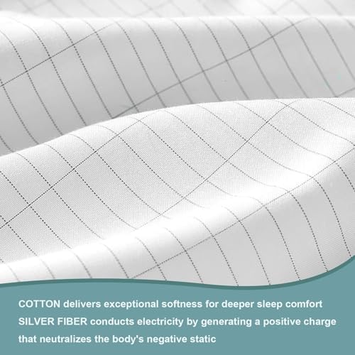 Grounding Crib Sheets, Grounding Bed Sheets with 15ft Grounding Cord for Better Sleep 27x52 Inch
