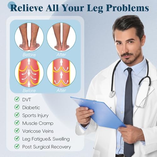 2 Pairs Compression Socks for Women and Men, 20-30mmHg Open Toe Compression Sock, Knee High Graduated Medical Compression Stockings, Best Support Socks for Varicose Veins