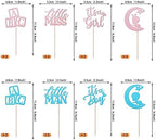 Rsstarxi 24 Pack Boy or Girl Cupcake Toppers Glitter Baby Girl It's a Girl Cupcake Picks It's a Boy Gender Reveal Cake Decoration for Pink or Blue Baby Shower Kids Birthday Party Decorations Supplies