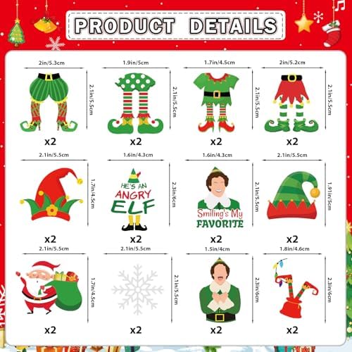24 Pcs Christmas Cupcake Toppers Christmas Cake Decorations Buddy The Elf Decorations Elf Party Decorations