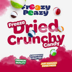 Freezy Peazy Freeze Dried Candy. Very Berry. Fruit Flavored Candy. Crispy Sweet & Tangy. No Melt Airy & Fun Snack with Bright Fruit Taste. Colorful Treat for All Ages. 2.5 oz (Pack of 6)