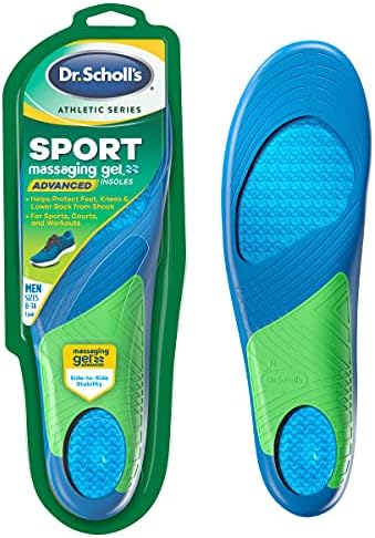 Dr. Scholl’s Sport Insoles (Pack of 2) // Superior Shock Absorption and Arch Support to Reduce Muscle Fatigue and Stress on Lower Body Joints (for Men's 8-14)