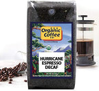 Organic Coffee Co. DECAF Hurricane Espresso Whole Bean Coffee 2LB (32 Ounce) Medium Dark Roast Natural Water Processed Decaffeinated USDA Organic