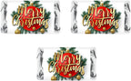 60 Merry Christmas Decorative Miniatures Candy Bar Wrapper, Adorable Stickers for the Holiday Season, Party Decorations, Favors, Party Supplies. Candy Not Included. Made in USA