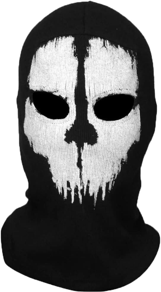 Ghost Mask Skull Balaclava Skull Ski Masks Skeleton Face Scarf Neck Gaiters for Men Motorcycle Cycling Outdoor