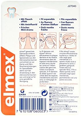 Elmex 159909 Dental Floss, Waxed, Pack of 1