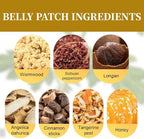 50 Pcs Mugwort Belly Patches, Belly Button Patch, Breathable Navel Sticker with Magnet Ring, Non-Woven Herbal Patches, Abdomen Belly Button Patches for Women Men, with Individual Package