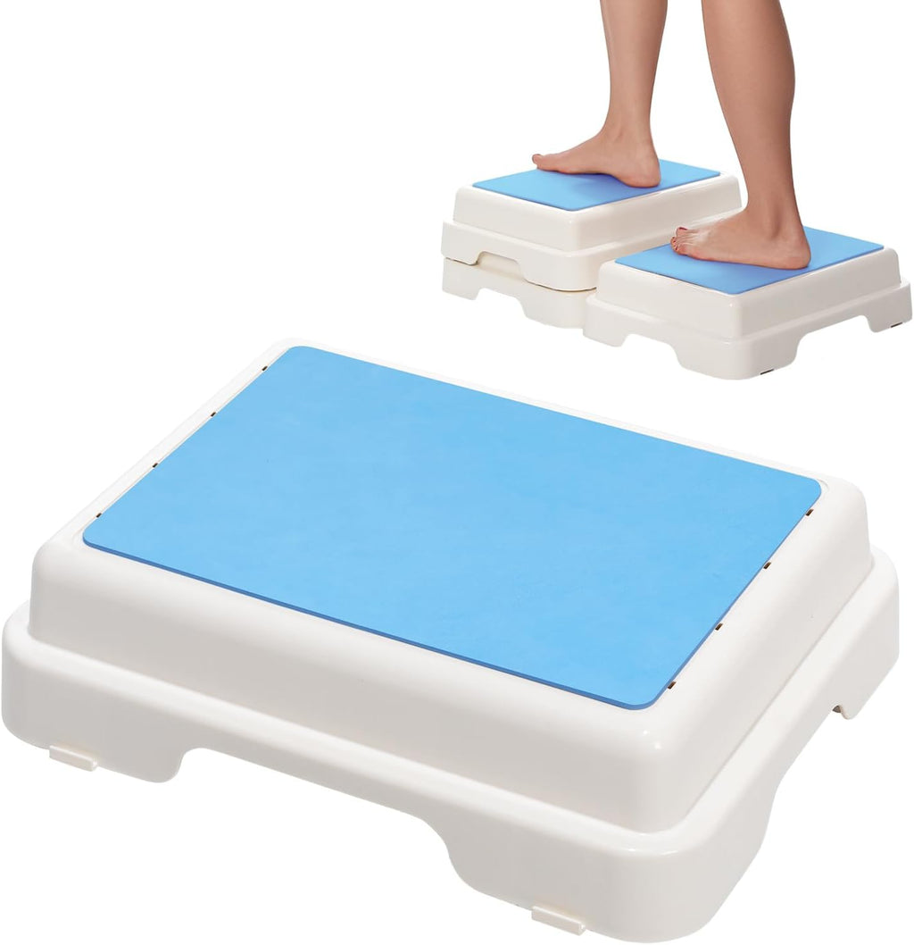 Wefaner Bath Shower Step,Stackable Bathtub Non Slip Safety Step Stool, Indoor/Outdoor Handicap Wideing Hands Free Platform Medical Portable Stack-Able, for High Beds, Kitchens,Bathroom.