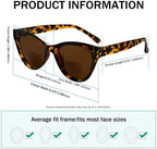 Eyekepper Bifocal Sunglasses for Women Reading under the Sun Stylish Bifocal Readers Tinted Lens Oversize Cat-eye Style