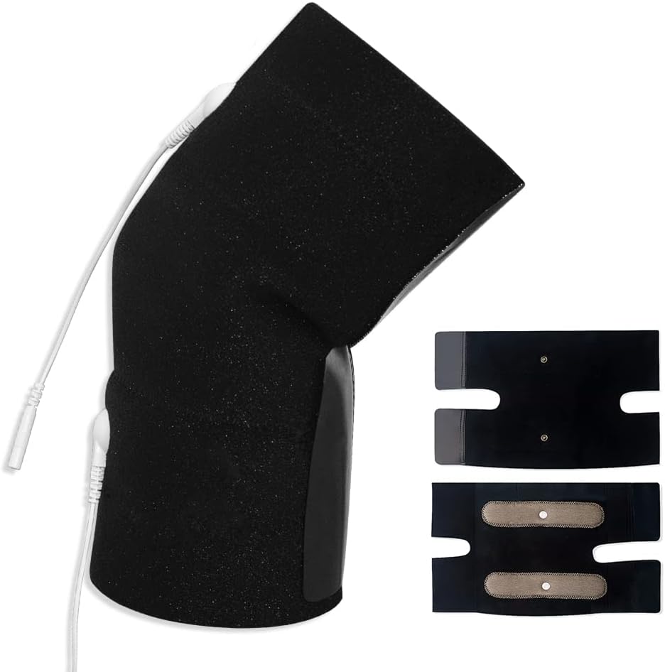Electrodes with Silver Conductive Elbow Pad Silver Fiber Electrode Elbow Brace Compatible with TENS/EMS Machine