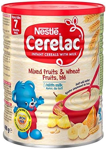 Nestle Cerelac, Mixed Fruits and Wheat with Milk, 14.1 Ounce Can