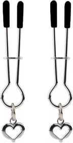 Nipple Clamps Clip for Women Men Adjustable Metal Body Clamps for Women Non-Piercing Body Rings Faux Body Jewelry (Black)