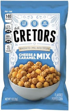 G.H. Cretors Cheese & Caramel Popcorn Mix (1 oz Bags – 40 Pack) Handcrafted Small Batch Popcorn, Gluten Free, Kosher, No Artificial Preservatives, Convenient Individual Bags