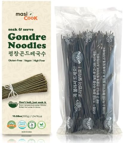 masi Cook Pyeongchang Gondre Noodles Non fried Guksu, Noodle Korean Food 곤드레국수 300g (10.58oz), 1,047Kcal