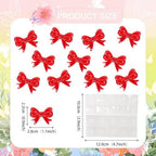 30 PCS Bow Cupcake Toppers Bowknot Cake Toppers Bow Girls Birthday Cake Decorations Bow Cake Dessert Picks Bowknot Cupcake Picks for Baby Shower Birthday Wedding Bridal Engagement Party Supplies Red