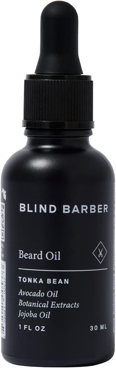 Blind Barber Rejuvenating Face & Beard Oil for Men - Moisturizing & Softening - Hydrate Clean Shaven Skin or Use As a Natural Beard Growth Oil for Men - (1 Oz)