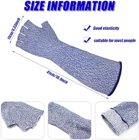 JenPen 3 Pairs Protective Arm Sleeves Arm Protectors for Thin Skin and Bruising Cut Resistant Sleeve Level 5 Burn Protection