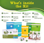 The Big Vegan Cheese Making Kit - DIY Vegan Cheese Starter I Cheese Making Supplies for Mozzarella, Ricotta, Feta I Cheese Maker I Perfect Food Gift I 6 Different Dairy-Free Cheeses I 20 Batches