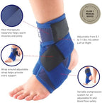 Neo-G Ankle Brace for Kids - Support For Juvenile Arthritis Relief, Joint Pain, Ankle Injuries, Gymnastics, Basketball, Volleyball - Adjustable Compression - Class 1 Medical Device - 1 Size - Blue