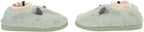 Electric Foot Warmer USB Heating Shoes Adjustable Temperature Walking Heated Slippers Bedroom Dormitory Office School Garden (Green)