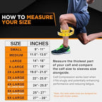 Doc Miller Compression Calf Sleeve for Men & Women – 20-30mmHg Graduated Support for Running, Shin Splints, Calf Strain – Knee High, Small to 6XL Plus Size
