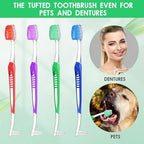 4 Pack Orthodontic Toothbrush for Braces Brushes for Teeth with Interproximal Head Double Ended Soft Bristles for Ortho Brace Teeth Cleaning