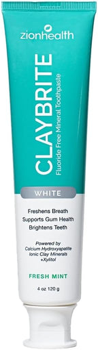 Zion Health ClayBrite Mineral Toothpaste 4 oz White