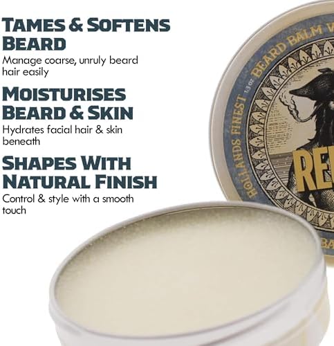 Reuzel Wood and Spice Beard Balm - All-In-One Treatment for a Fresh, Polished Beard - Conditioning, Sculpting, and Shaping Moisturizer with Shea Butter and Argan Oil - Woody Spice Fragrance