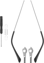 Universal Replacement Glasses Arms Temples with Screws Metal Eyeglass Legs for Sunglasses and Eyeglasses Repair Kit Comfortable Nonslip Fit